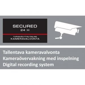 Kotihälytin Kameravalvonnan Varoituskyltti Keskikoko